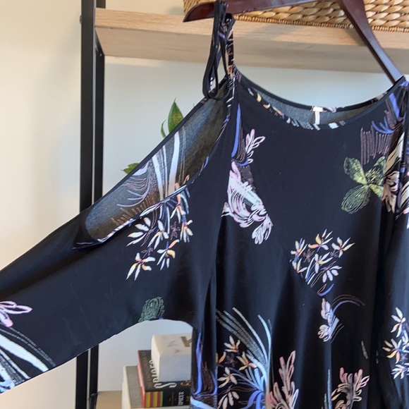 Free People Clear Skies Tie Cold Shoulder Tunic or Dress, M - Picture 4 of 16